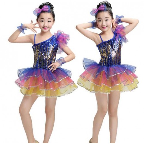 Girls Ballet Dress For Children Girl Dance Clothing Kids Sequins Ballet Costumes For Girls Dance Leotard Girl Stage Dancewear